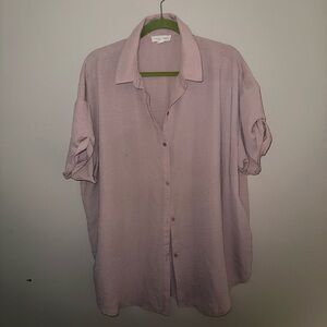 Treasure & Bond Light pink oversized Button Down Shirt